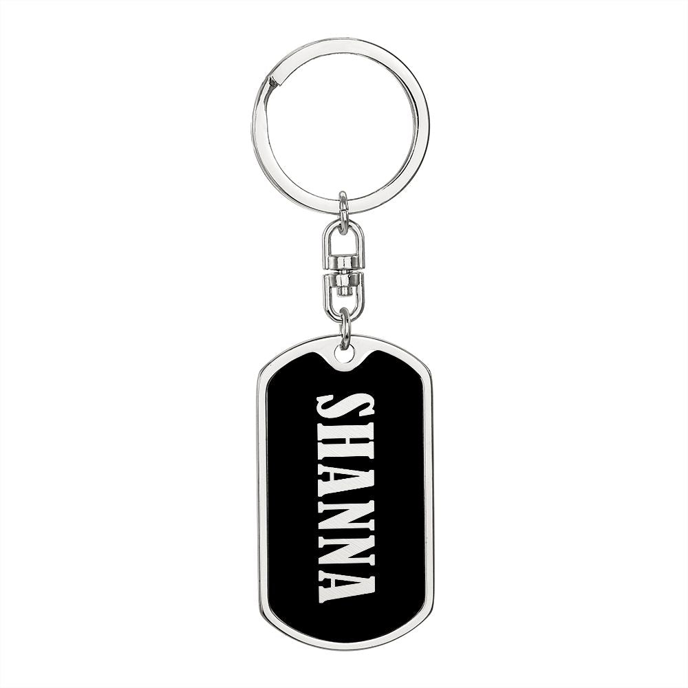 Shanna v02 - Luxury Dog Tag Keychain