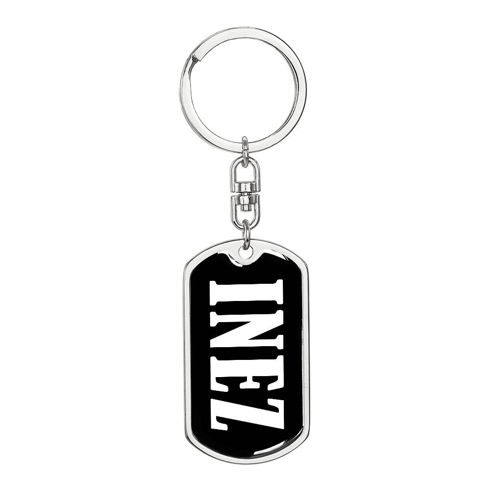 Inez v01w - Luxury Dog Tag Keychain