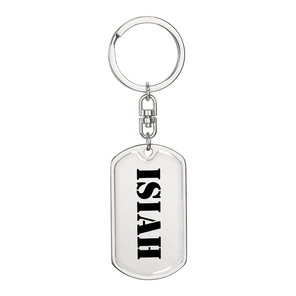 Isiah - Luxury Dog Tag Keychain