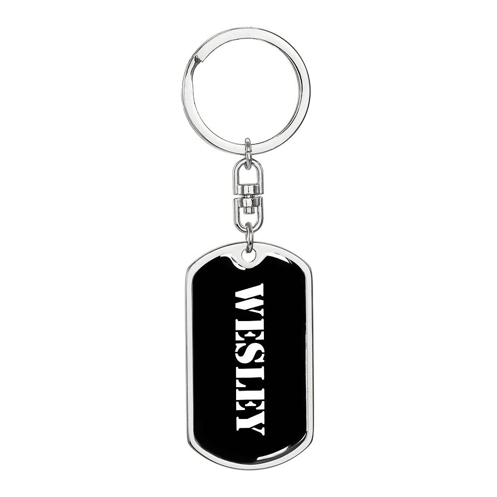 Wesley v2 - Luxury Dog Tag Keychain
