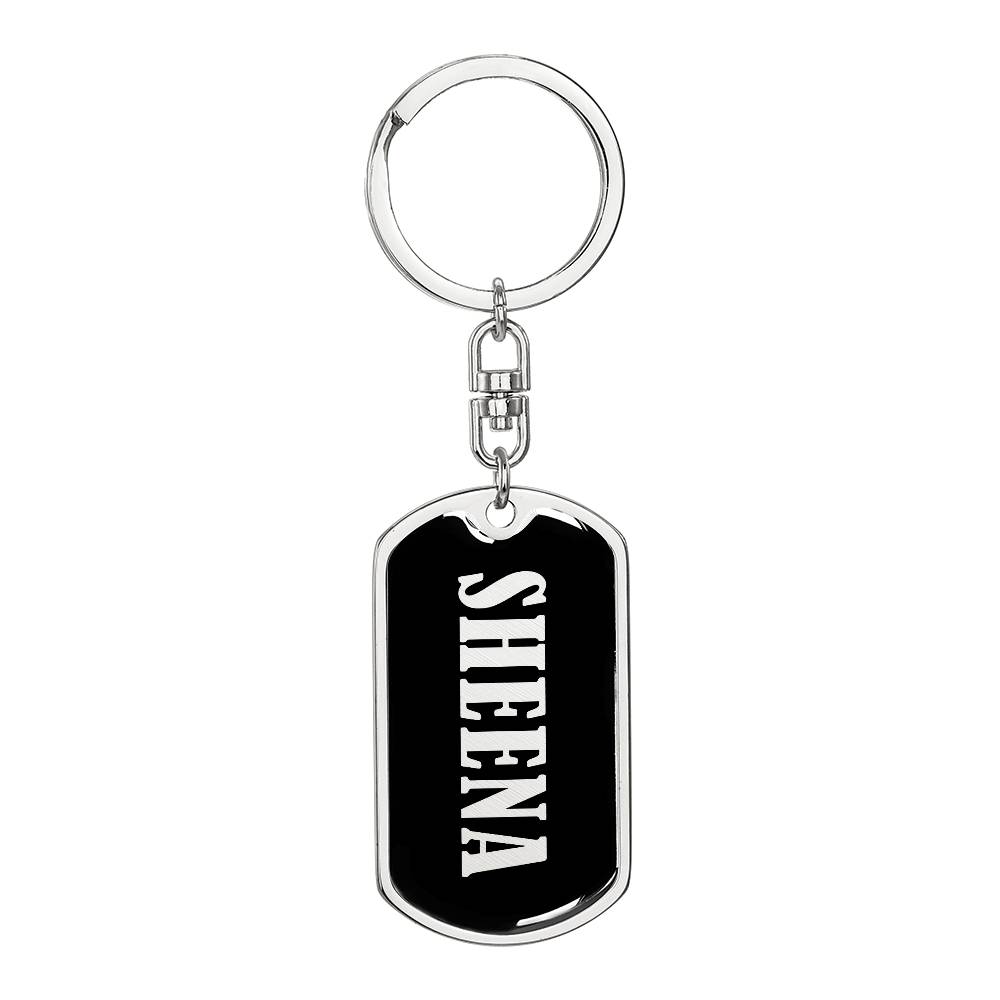 Sheena v02 - Luxury Dog Tag Keychain