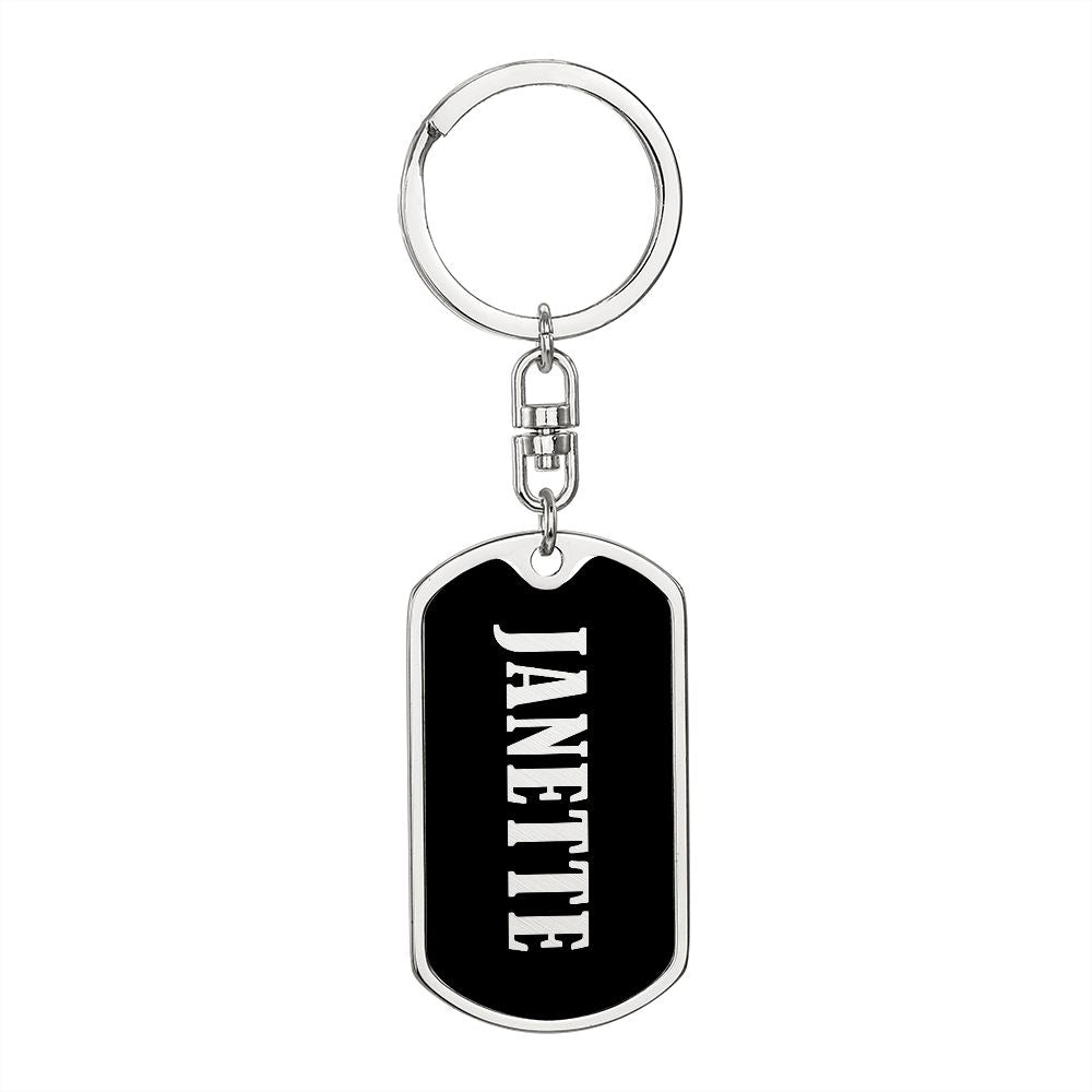 Janette v02 - Luxury Dog Tag Keychain