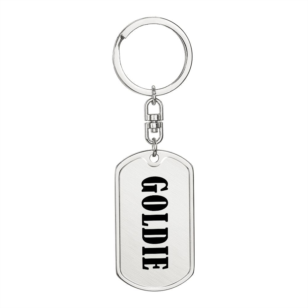 Goldie v01 - Luxury Dog Tag Keychain