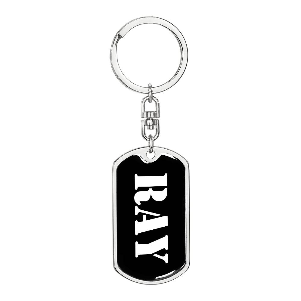 Ray v2 - Luxury Dog Tag Keychain