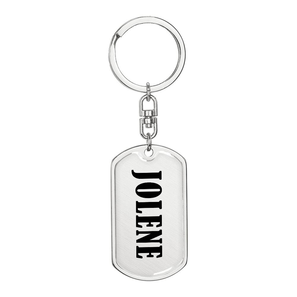 Jolene v01 - Luxury Dog Tag Keychain