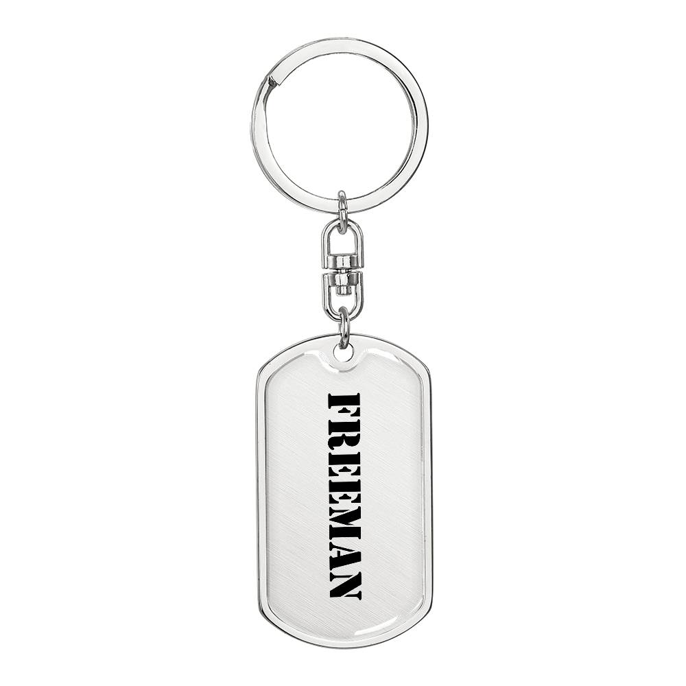 Freeman - Luxury Dog Tag Keychain