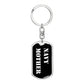 Navy Mother v3 - Luxury Dog Tag Keychain
