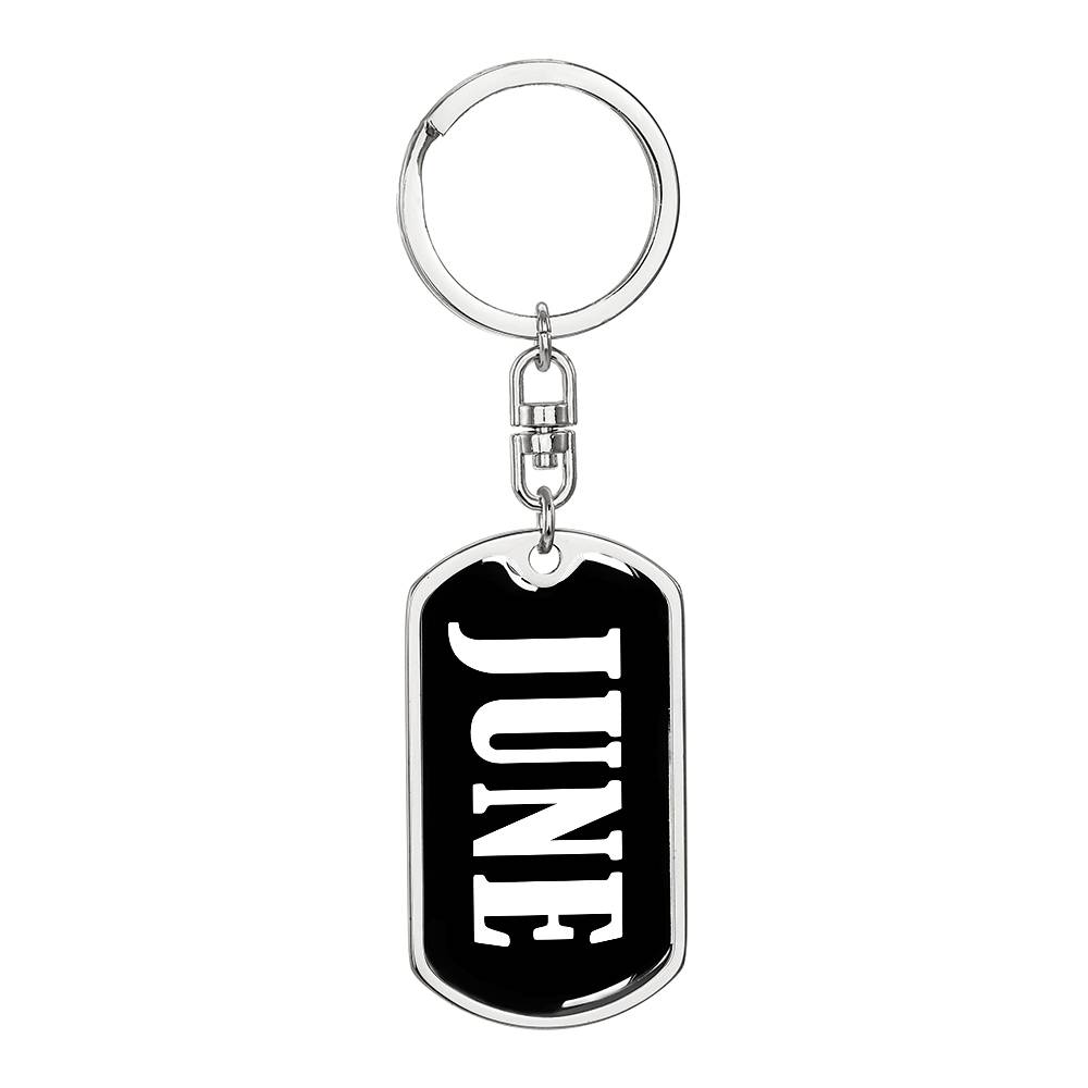 June v01w - Luxury Dog Tag Keychain