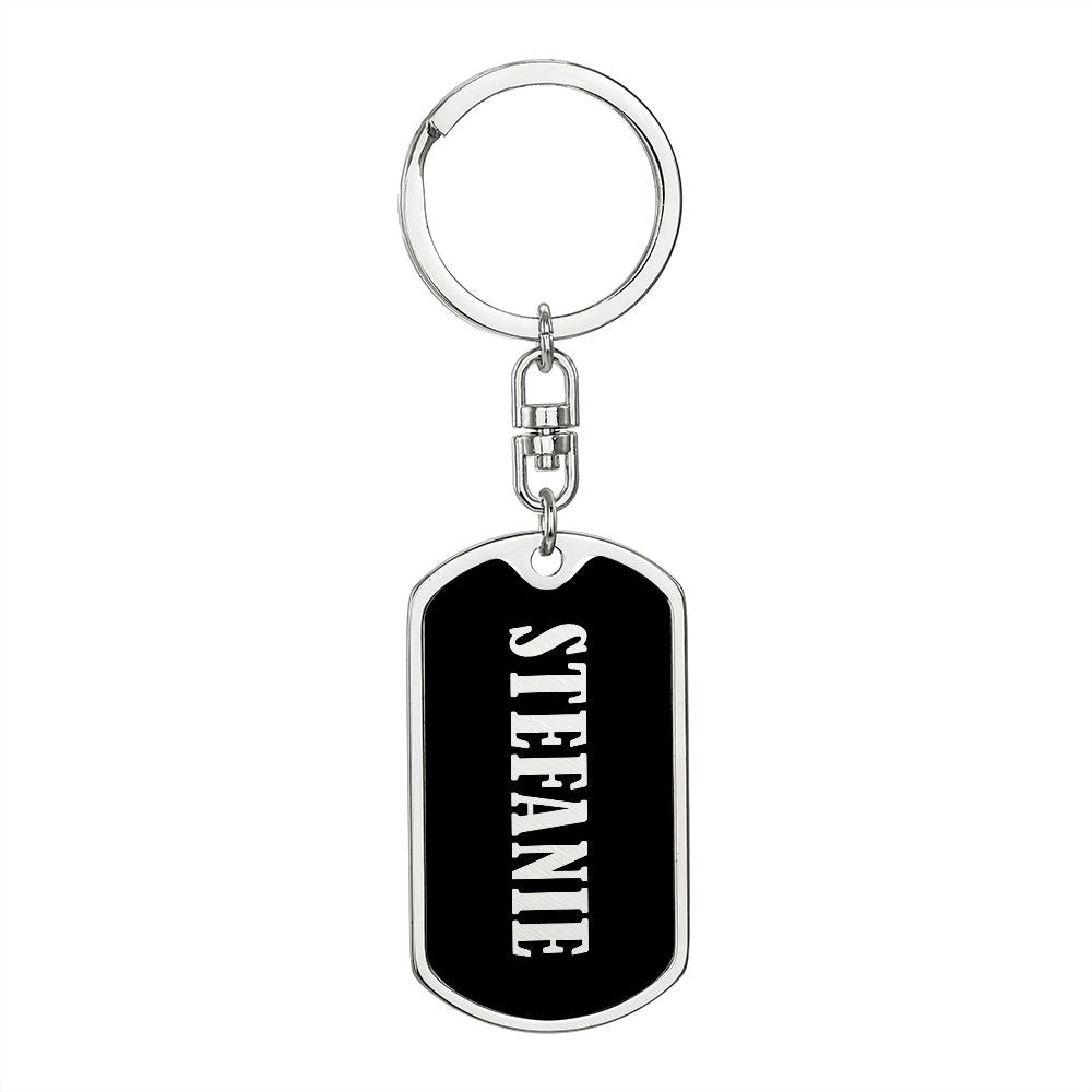 Stefanie v02 - Luxury Dog Tag Keychain