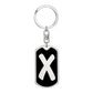 Initial X v2b - Luxury Dog Tag Keychain