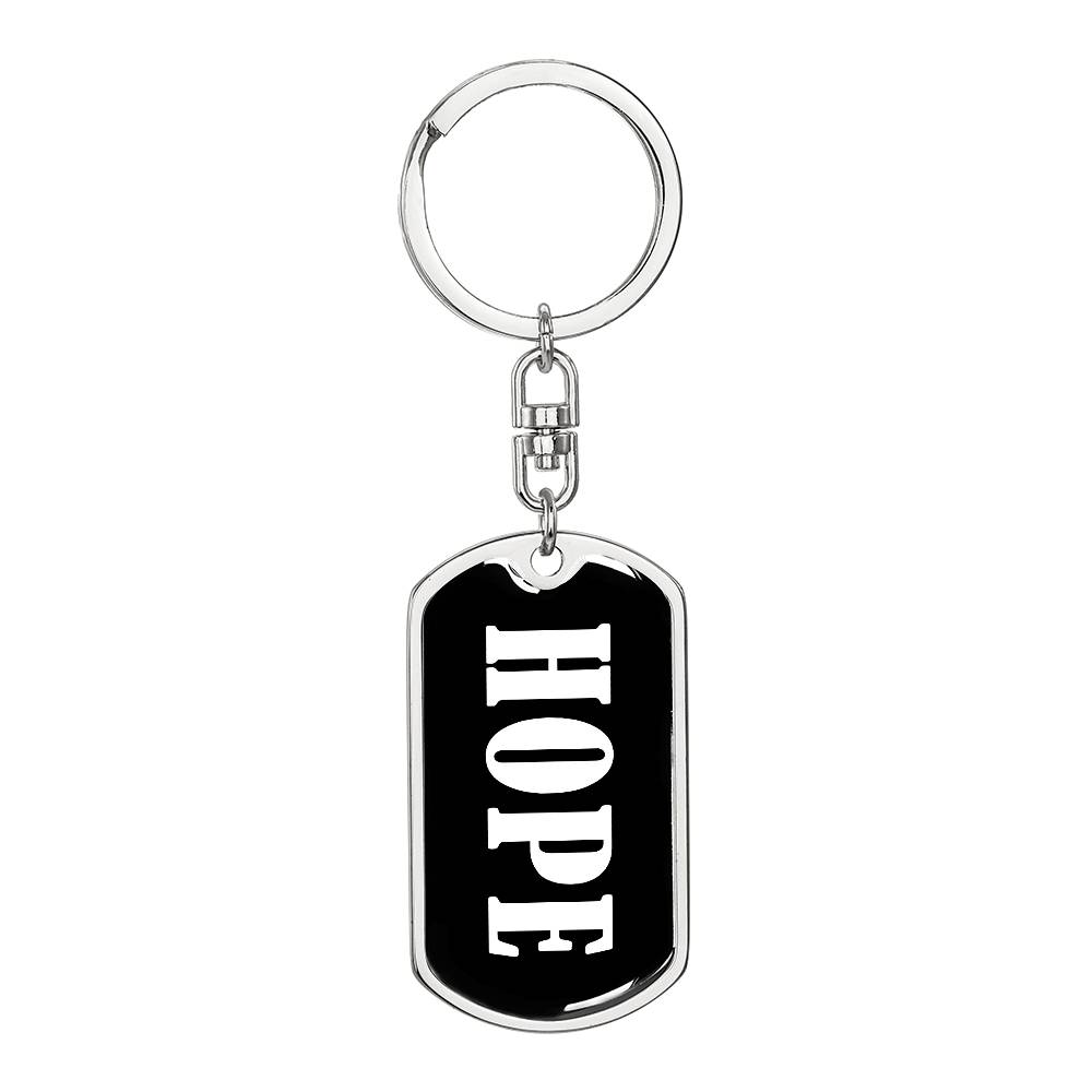 Hope v03 - Luxury Dog Tag Keychain