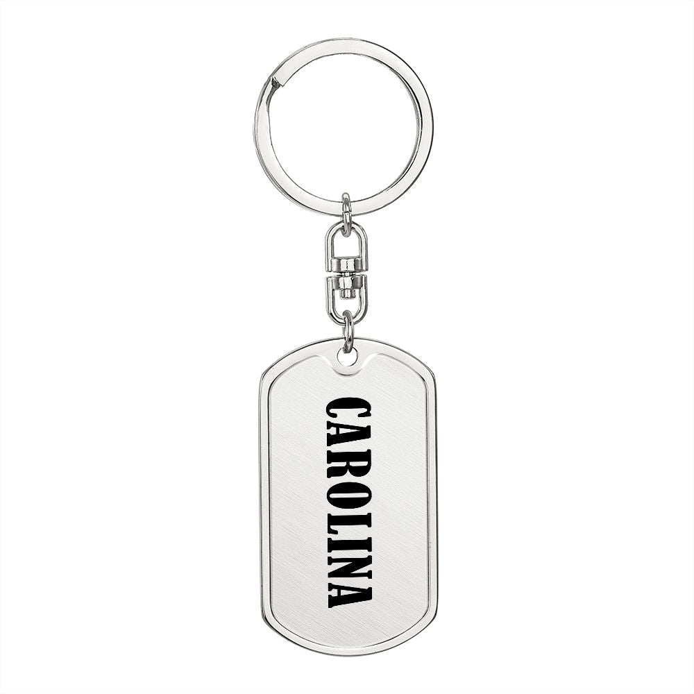Carolina v01 - Luxury Dog Tag Keychain
