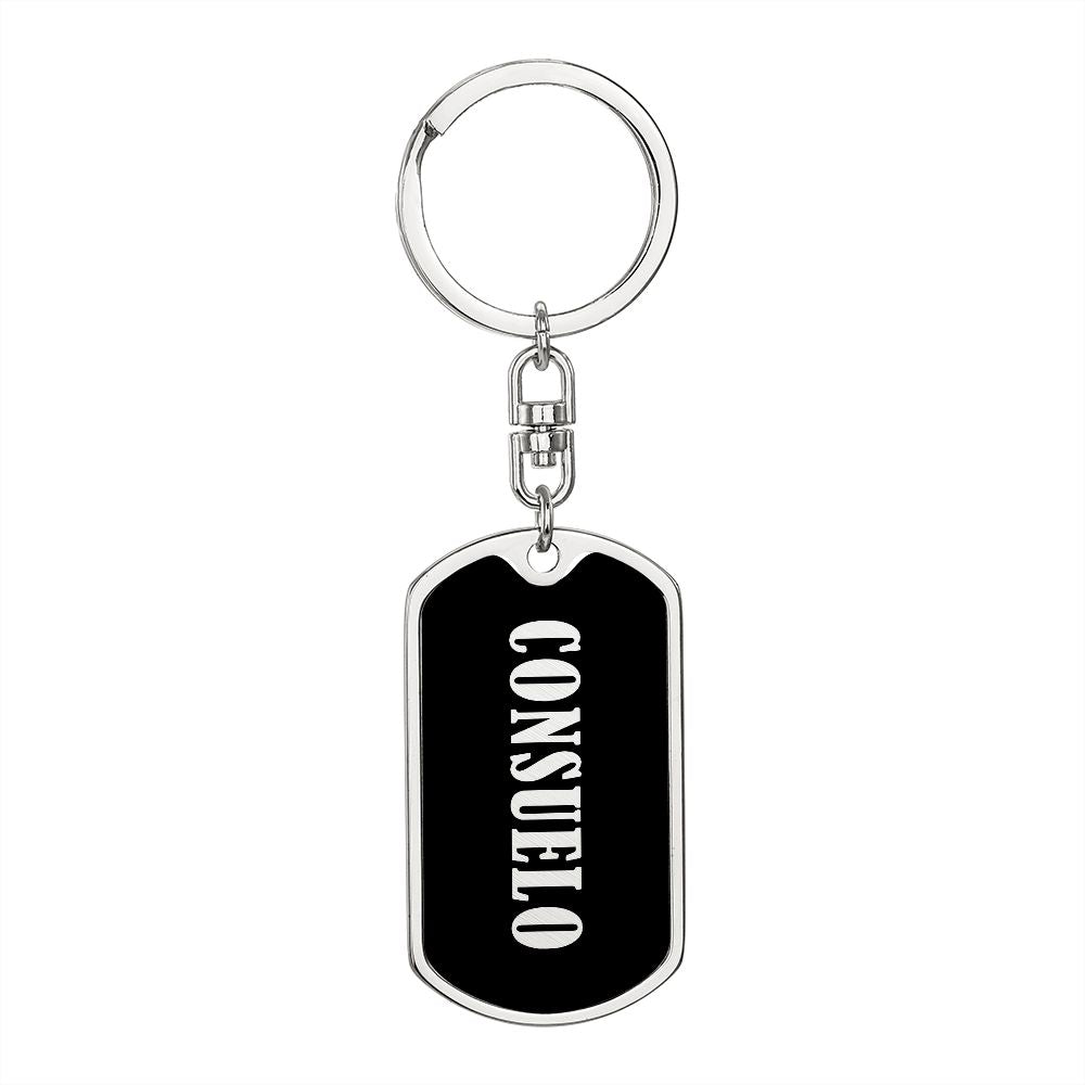 Consuelo v02 - Luxury Dog Tag Keychain