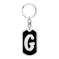 Initial G v2b - Luxury Dog Tag Keychain