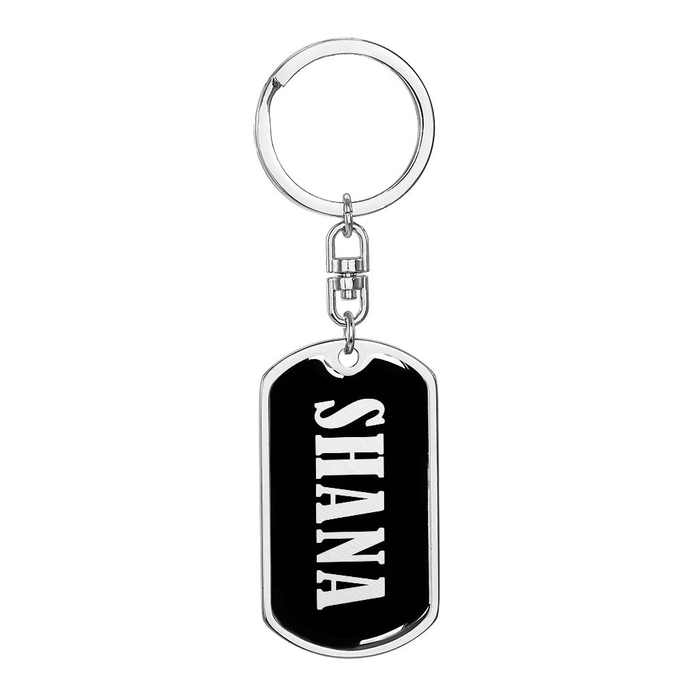Shana v02 - Luxury Dog Tag Keychain