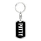 Patty v01w - Luxury Dog Tag Keychain