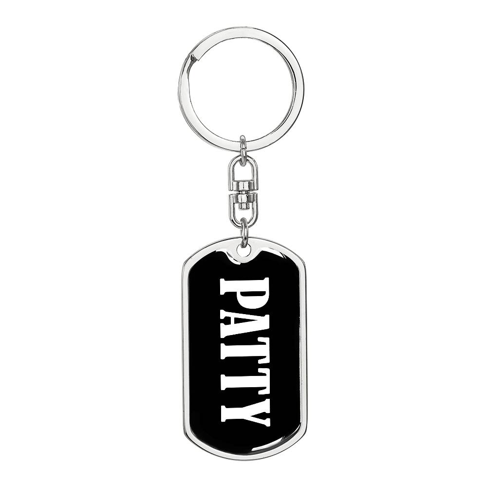 Patty v01w - Luxury Dog Tag Keychain