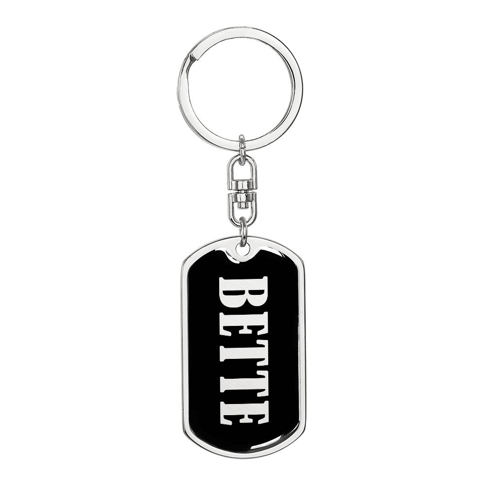 Bette v02 - Luxury Dog Tag Keychain