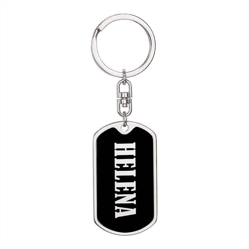 Helena v02 - Luxury Dog Tag Keychain