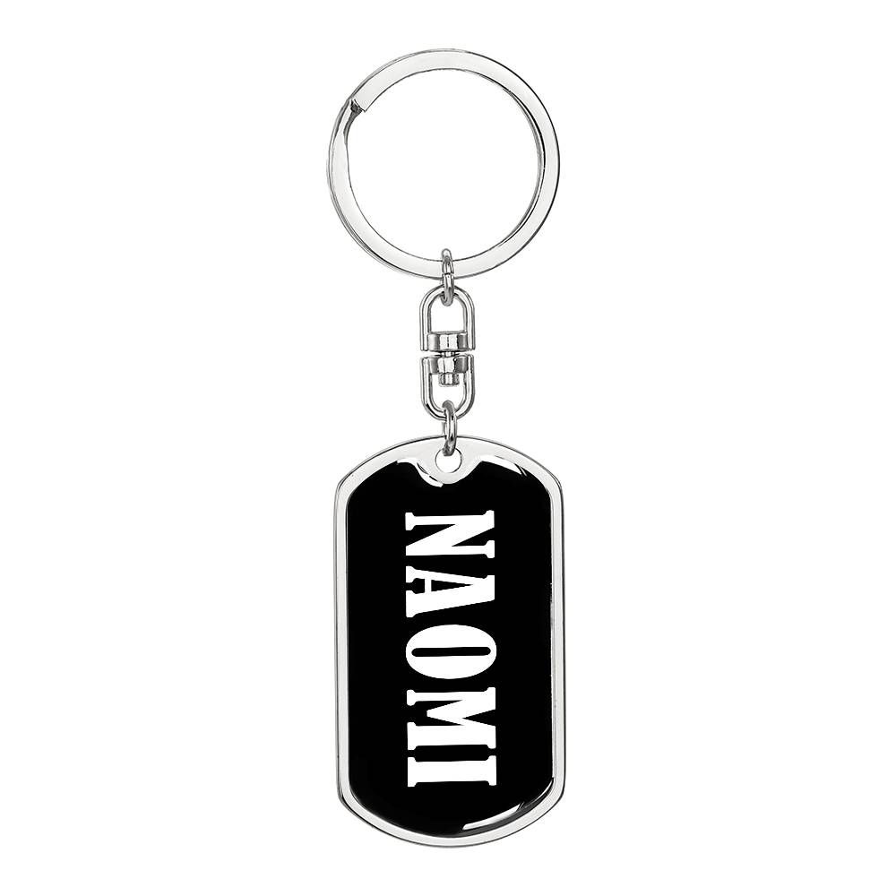 Naomi v01w - Luxury Dog Tag Keychain