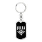 Julia v03a - Luxury Dog Tag Keychain