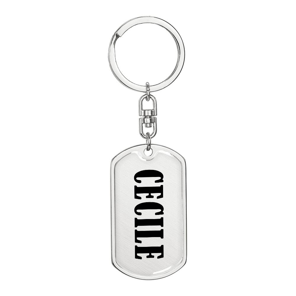 Cecile v01 - Luxury Dog Tag Keychain