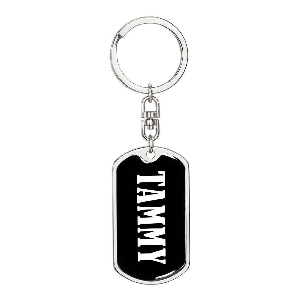 Tammy v01w - Luxury Dog Tag Keychain