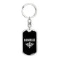 Danielle v02a - Luxury Dog Tag Keychain