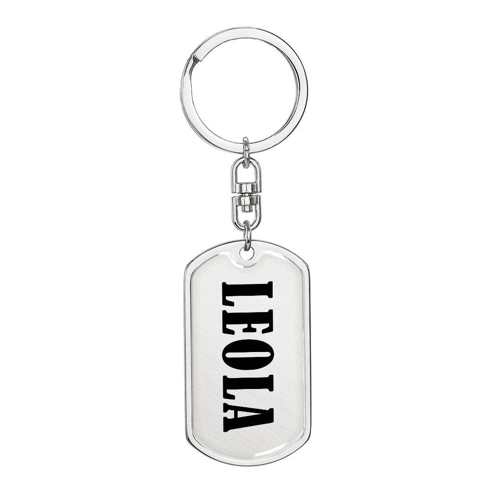 Leola v01 - Luxury Dog Tag Keychain