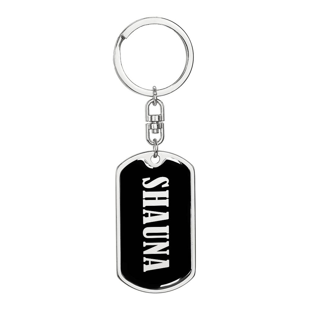 Shauna v02 - Luxury Dog Tag Keychain