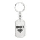 Holly v01a - Luxury Dog Tag Keychain
