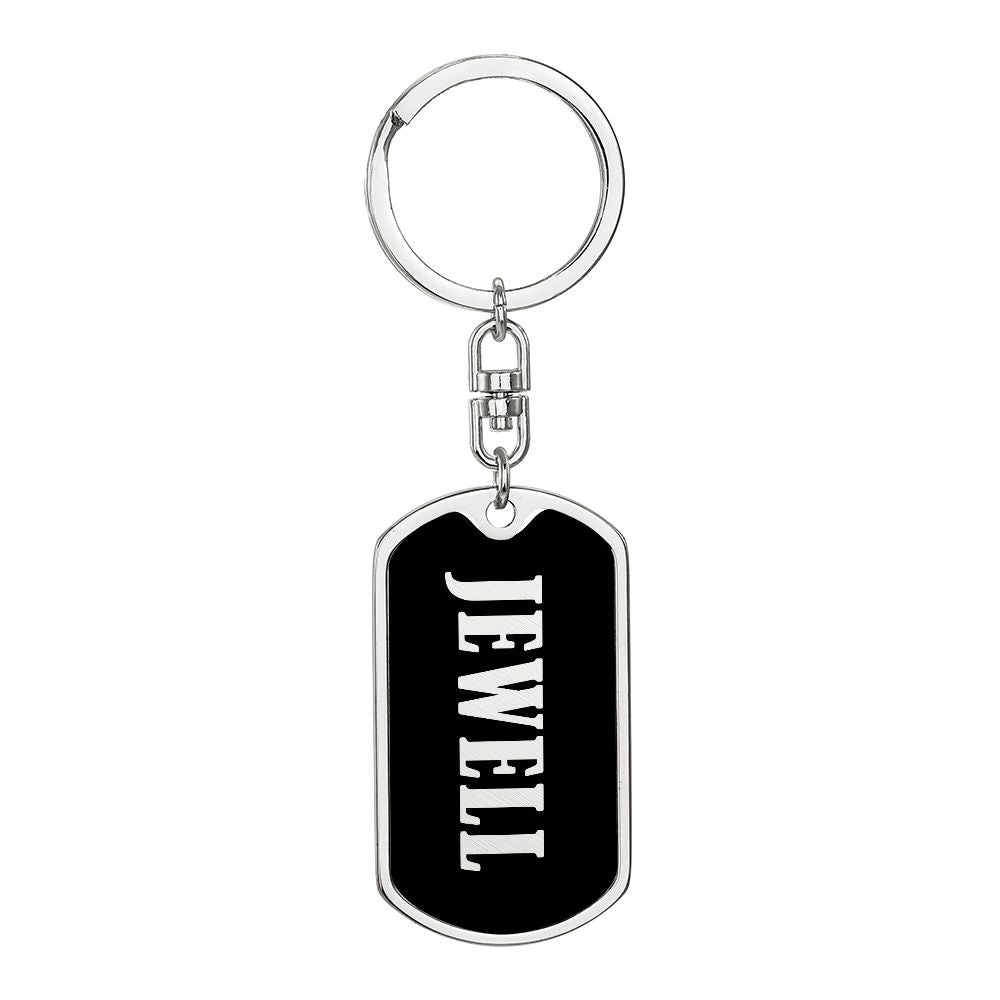 Jewell v02 - Luxury Dog Tag Keychain