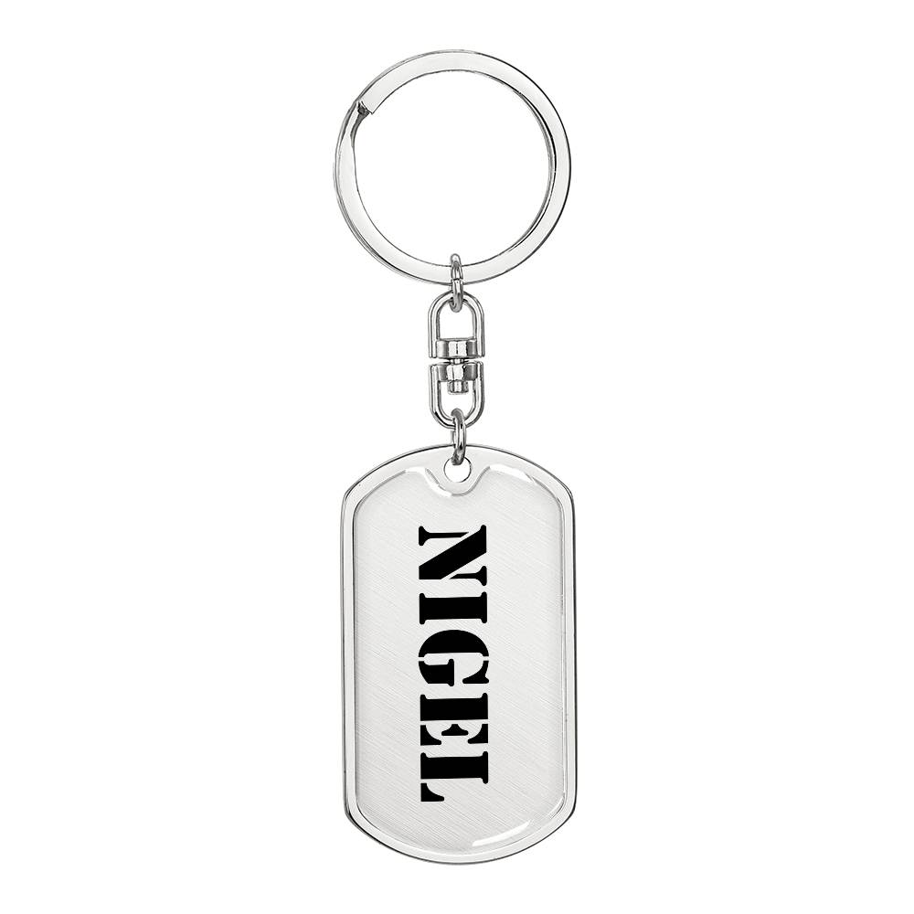 Nigel - Luxury Dog Tag Keychain