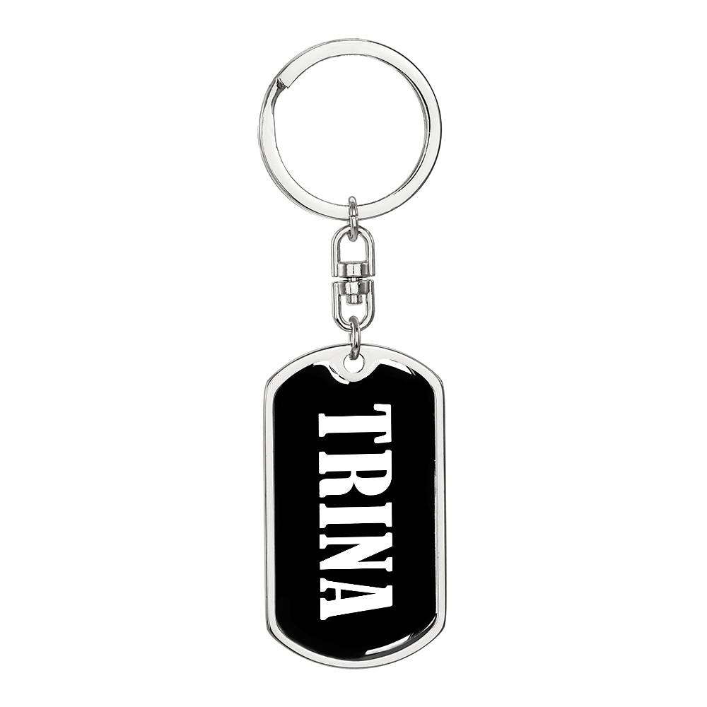 Trina v03 - Luxury Dog Tag Keychain