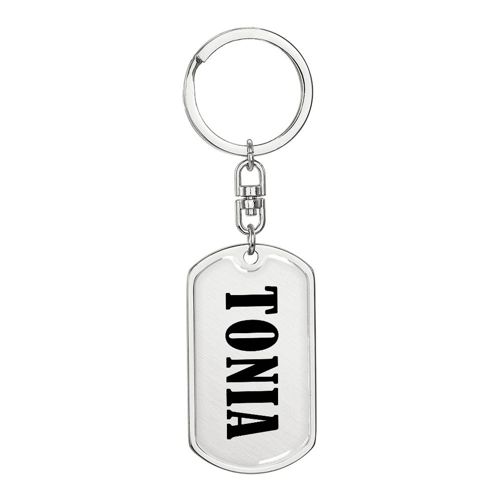 Tonia v01 - Luxury Dog Tag Keychain