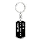 Navy Veteran's Sister v3 - Luxury Dog Tag Keychain