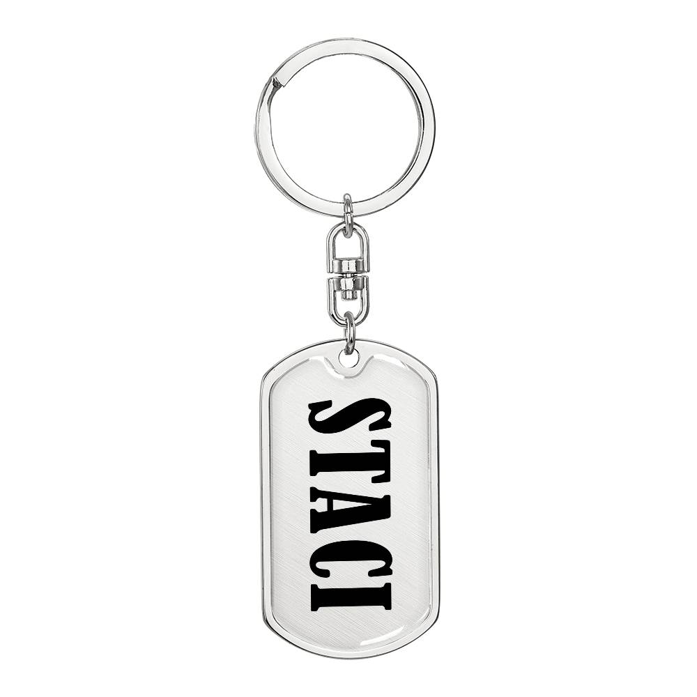 Staci v01 - Luxury Dog Tag Keychain