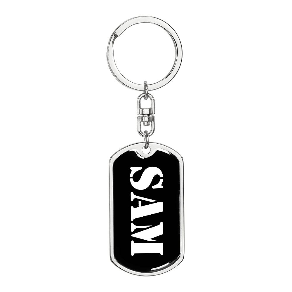 Sam v2 - Luxury Dog Tag Keychain