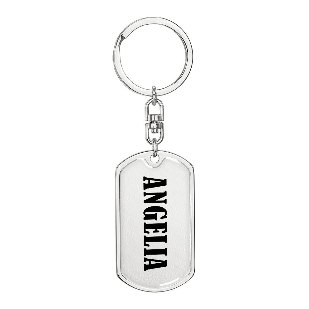 Angelia v01 - Luxury Dog Tag Keychain