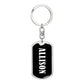 Allison v01w - Luxury Dog Tag Keychain