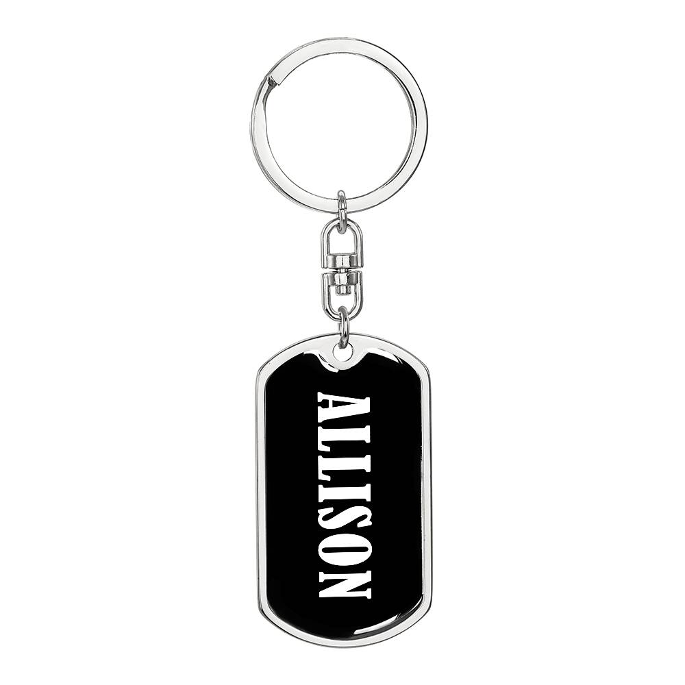Allison v01w - Luxury Dog Tag Keychain
