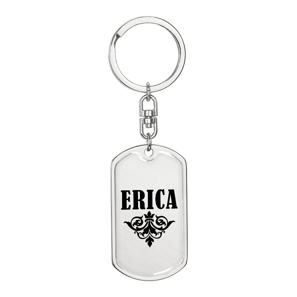 Erica v01a - Luxury Dog Tag Keychain