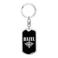 Hazel v02a - Luxury Dog Tag Keychain