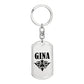 Gina v01a - Luxury Dog Tag Keychain