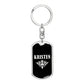 Kristen v02a - Luxury Dog Tag Keychain