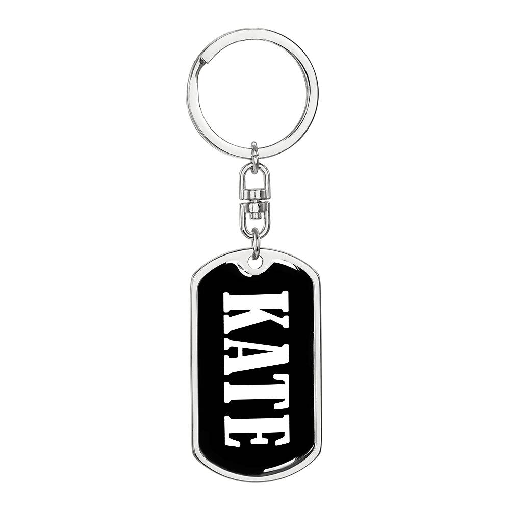 Kate v03 - Luxury Dog Tag Keychain