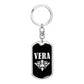 Vera v03a - Luxury Dog Tag Keychain