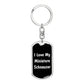 Love My Miniature Schnauzer v6 - Luxury Dog Tag Keychain