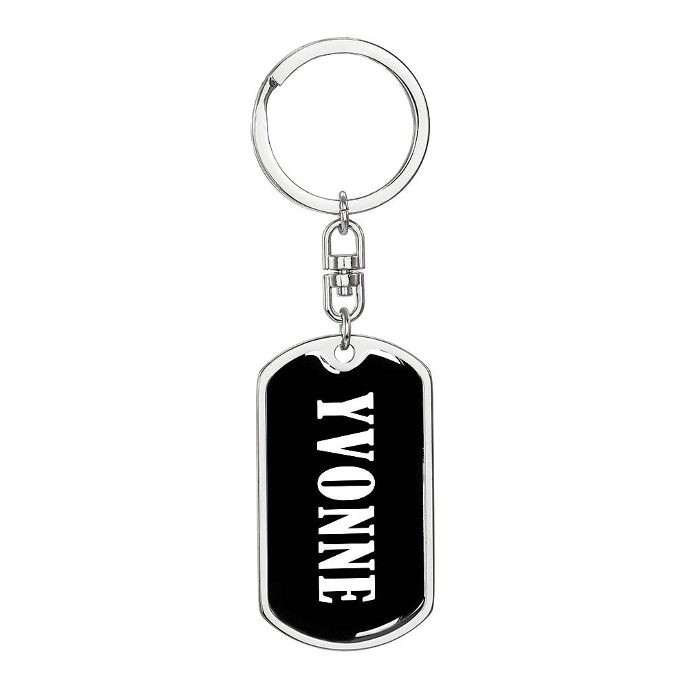Yvonne v01w - Luxury Dog Tag Keychain