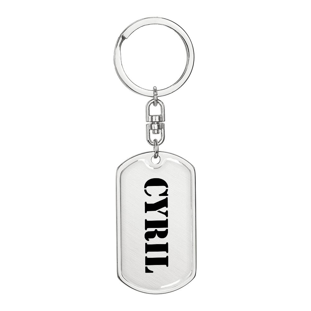 Cyril - Luxury Dog Tag Keychain